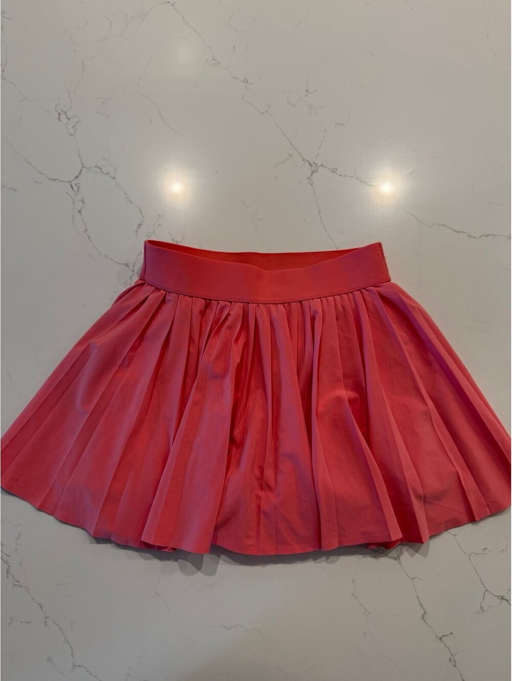 Aritzia Golden Coral Pink Pleated Tennis Skirt Athletic Skort Women’s Small